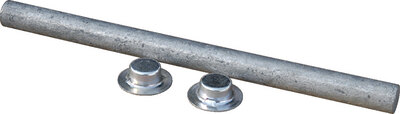 GALVANIZED ROLLER SHAFT W/PAL NUTS (TIEDOWN ENGINEERING) 5/8" 11 1/4"